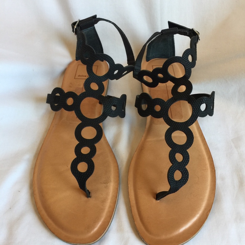 Dolce Vita Black Cutout Thong - size 9.5 remains - Picture 4 of 6